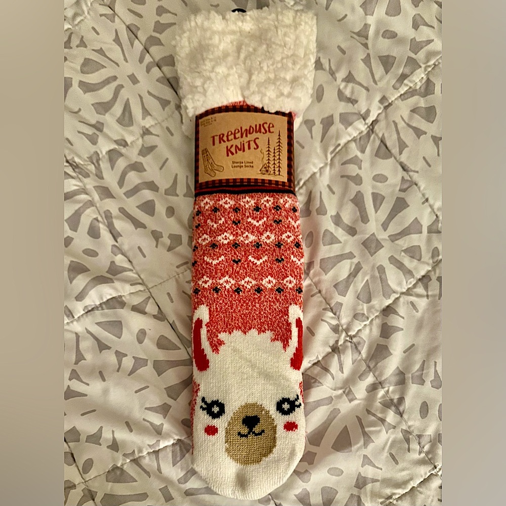 🦙Treehouse Knits Sherpa Lined Lounge Socks🦙